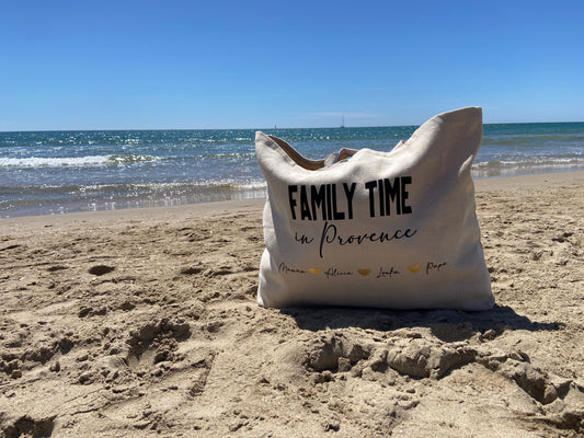 Grand sac XXL flocage effet velours pour les sorties en famille plage balade...!